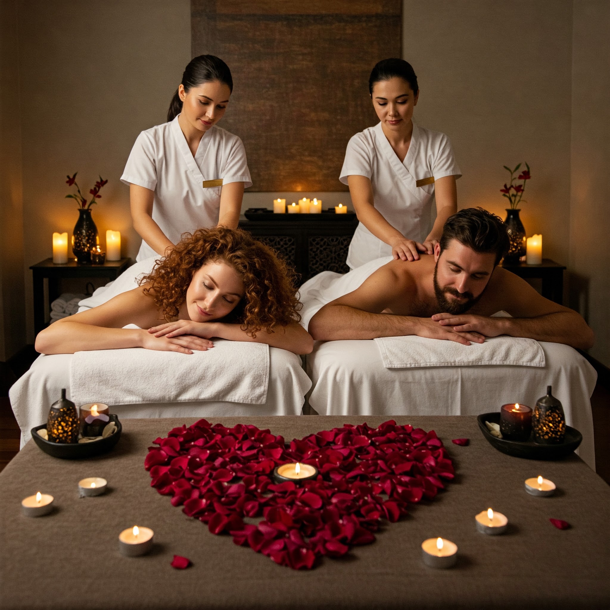 Couples massage at Happy Head Massage on Valentines