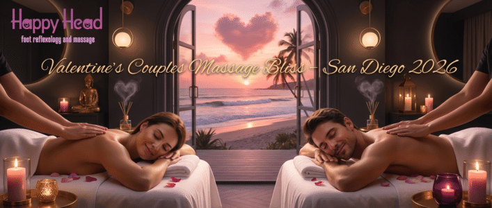 Couples massage in San Diego at Happy Head Massage — two people relaxing side by side