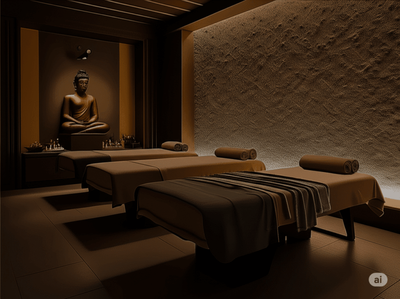 Clean and comfortable massage room at Happy Head Massage San Diego