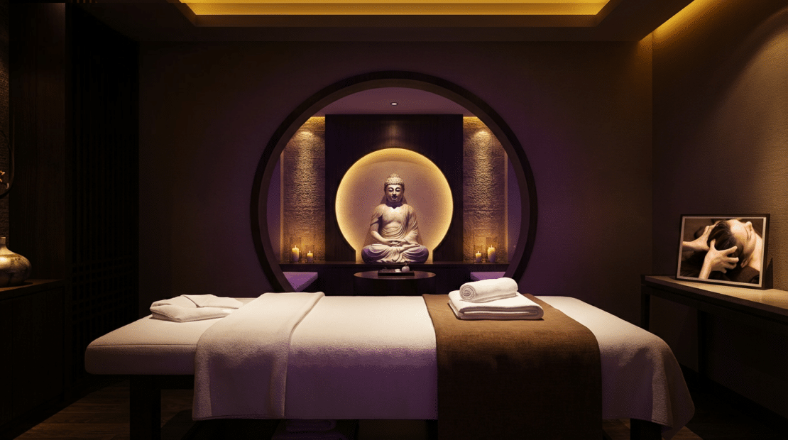 Private treatment room where Happy Head massage packages are used, San Diego