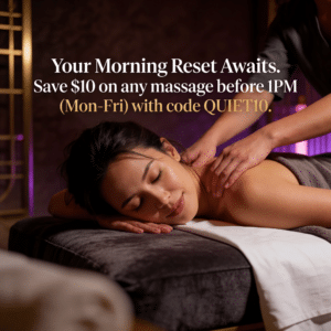 Morning massage San Diego - The Quiet Hours promotion at Happy Head Massage, save $10 before 1 PM