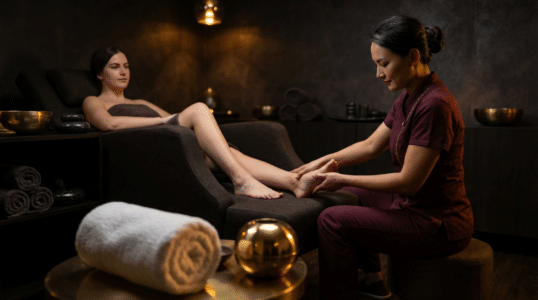 Massage therapy trends 2026 - relaxing spa foot massage treatment at Happy Head Massage