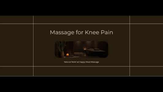 Massage for knee pain in San Diego — dimly lit Asian-inspired spa treatment room at Happy Head Massage