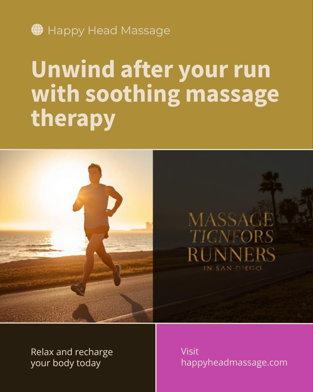 Massage for runners in San Diego — recovery bodywork at Happy Head Massage