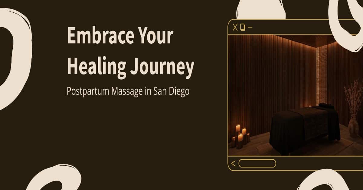 postpartum massage San Diego — warm spa treatment room at Happy Head Massage