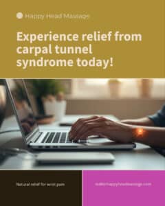 Massage for carpal tunnel syndrome in San Diego — wrist and hand relief at Happy Head Massage