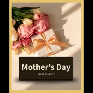Massage gift guide Mother's Day San Diego — Happy Head Massage gift card with flowers