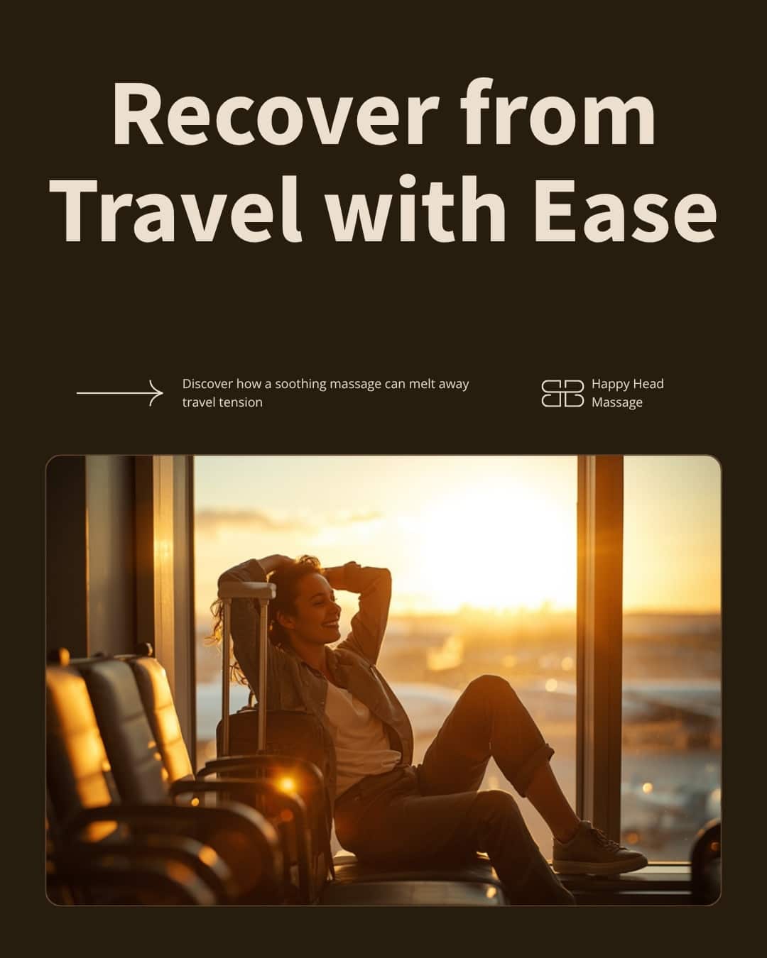 Traveler easing tension with a massage after travel in San Diego