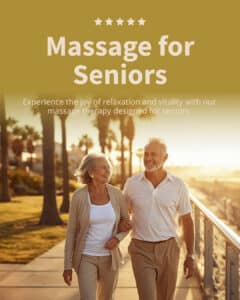 Massage for seniors in San Diego — active older couple walking outdoors