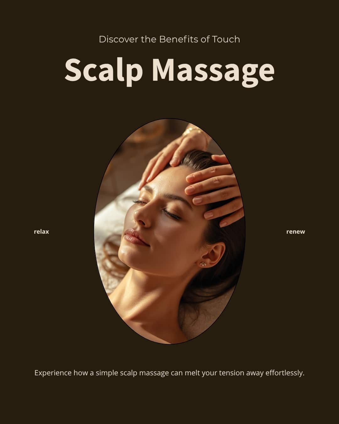 Relaxed woman receiving a scalp massage — the science behind a scalp massage