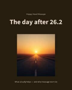 Empty road stretching to the horizon at golden hour, illustrating recovery the day after a marathon