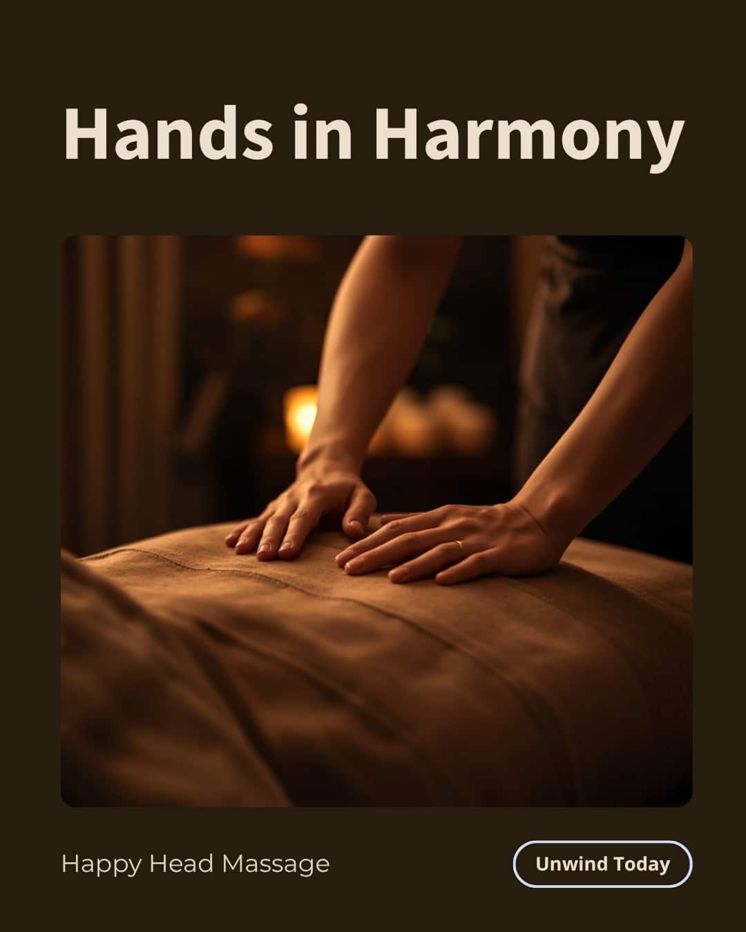Two therapists’ hands working in sync on a client’s back during a 4 hands massage
